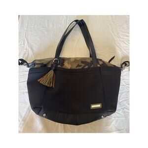 Skip Hop Camo Diaper Bag Tote Large Travel Shoulder Bag Black Camo Tassel 17x14